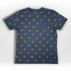 Rubber Duck Graphic Tee Quirky Novelty All Over Print Blue XL